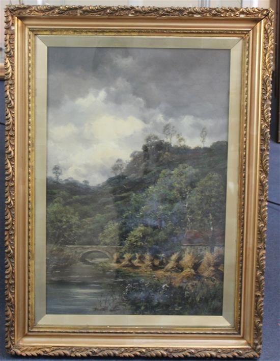 Jan Van Couver (1836-1909) A Devon Stream, 29 x 19.5in.